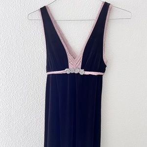 Free People Velour & Lace Empire Waist Dress